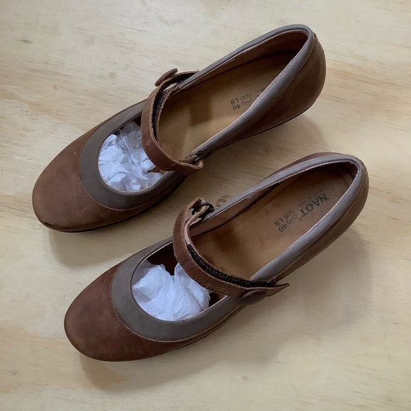 Naot Shoes Womens 40 (9) Mary Jane Brown Suede Leather Hook & Loop Comfort - Picture 11 of 12